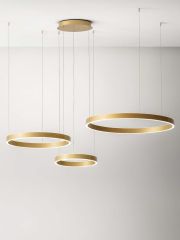 Brushed gold finish Criseide 3 lights