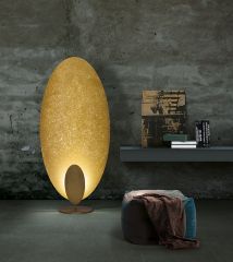 Masai gold powder floor lamp