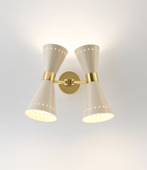 Two lights applique megaphone
