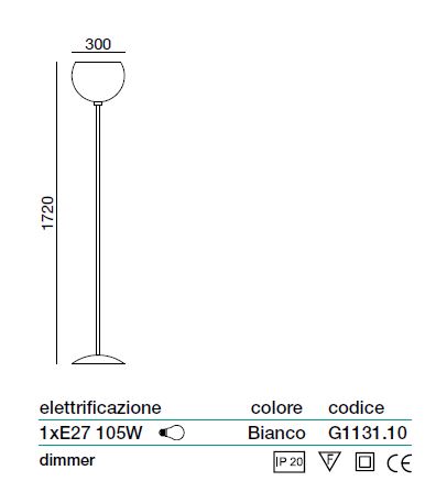 Scheda tecnica <Scheda tecnica piantana Bolla