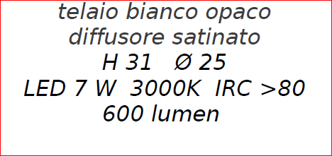 Scheda Tecnica lampada da tavolino 