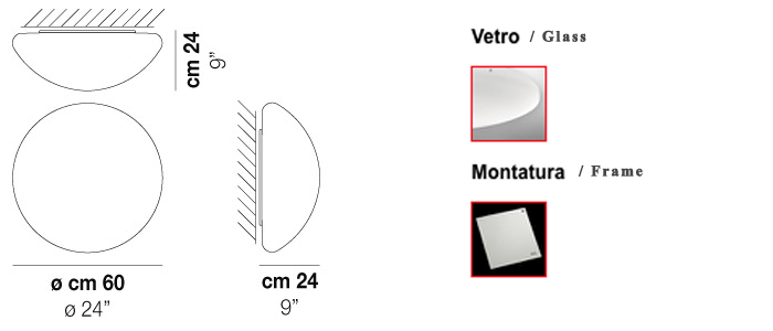 tecnical sheets about ceiling light Mia