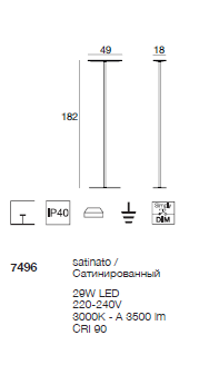 Technical detail floor lamp Dublight LED