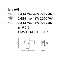 Applique Lara grande informazioni tecniche