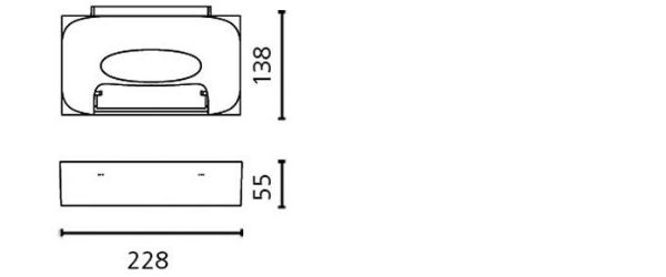 Technical detail wall lamp Melete byArtemide