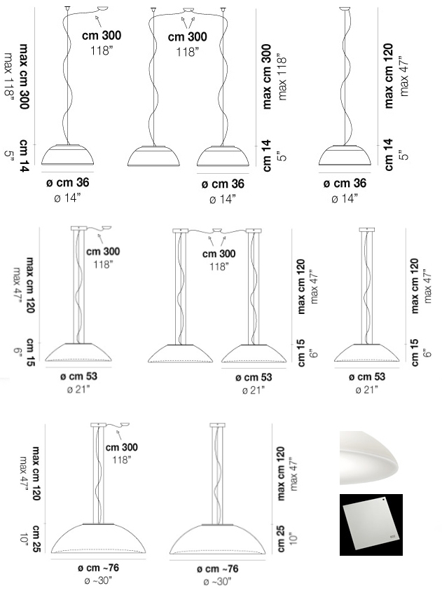 tecnical sheets about chandelier infinita 