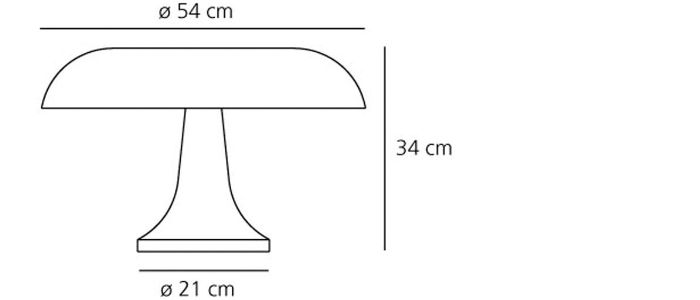 Technical detail table lamp Nesso by Artemide