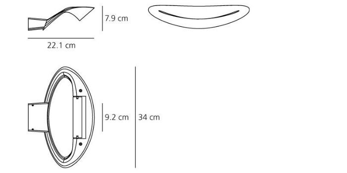 Technical detail wall lamp Mesmeri by Artemide