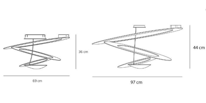 Scheda tecnica plafoniera Pirce e Pirce mini